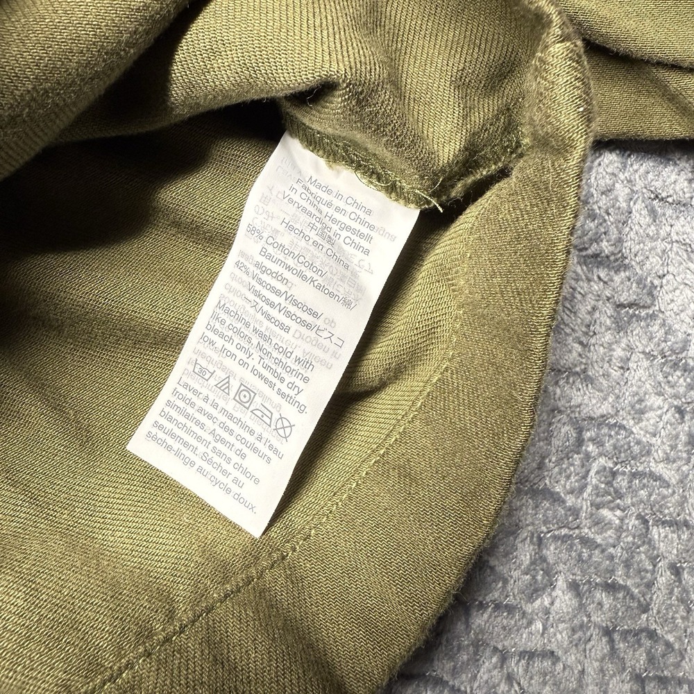 Madewell Jacket Women's XS Olive Green Utility Peplum Button Cotton Blend Light - Picture 6 of 9